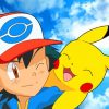 Happy Ash Ketchum And Pikachu paint by number