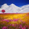 Landscape Snowy Mountain paint by number