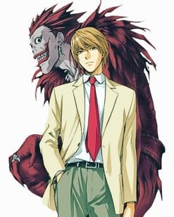 light yagami Ryuk death note adult paint by numbers