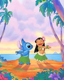 Lilo and Stitch Dancing paint by numbers