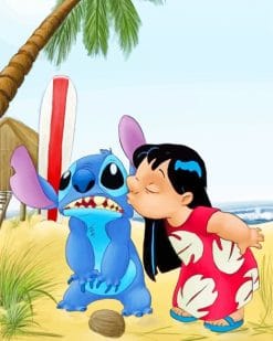 Lilo Kissing Stitch Paint By Numbers