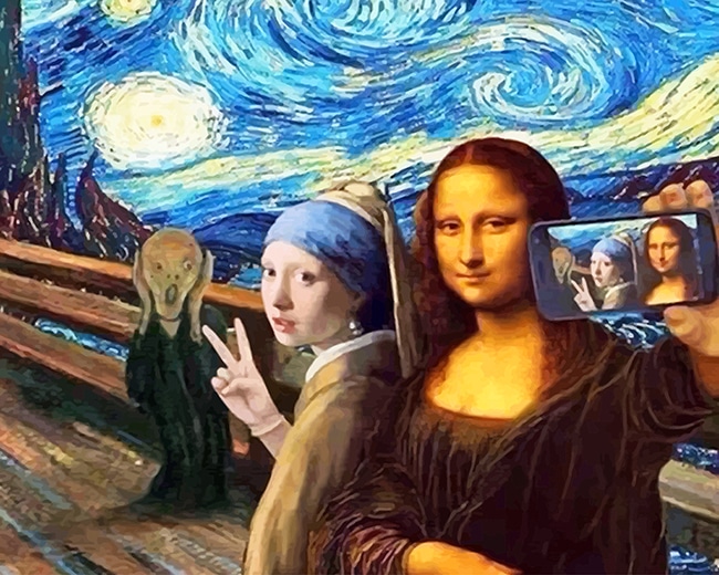 Monalisa Selfie paint by number