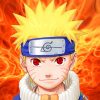 Naruto fire background paint by numbers