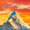 Orange Sky Mountain paint By Numbers