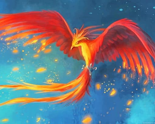 Phoenix Bird Mythology paint by number