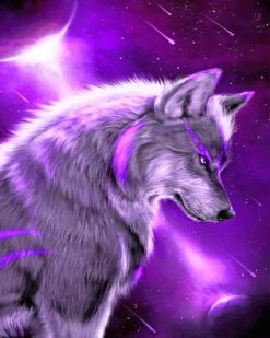 Purple Wolf paint By numbers