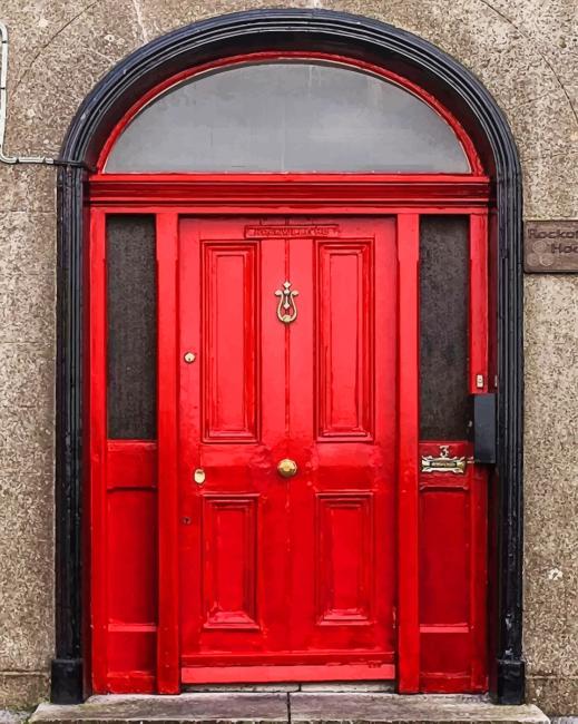 Red Door Frame Paint By Numbers