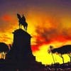 Sunset Rome Silhouette paint by number