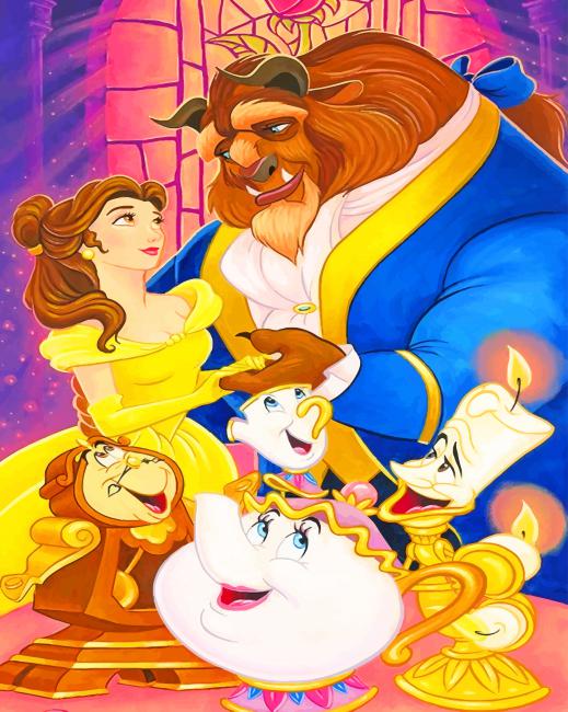 The Beauty And The Beast paint By numbers