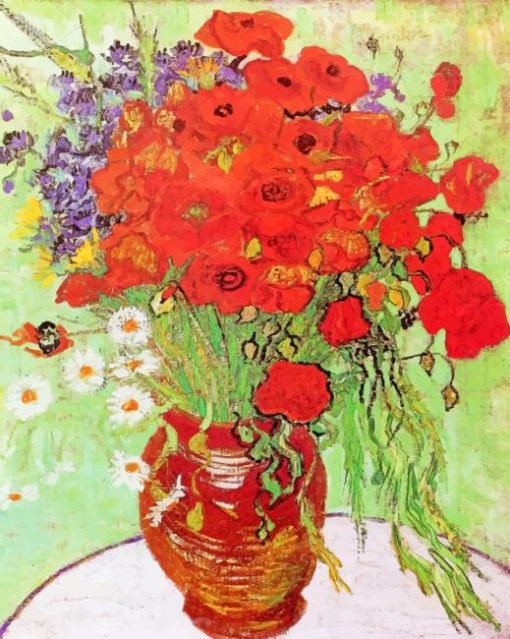Vincent Van Gogh Poppies And Daisies Paint By Numbers
