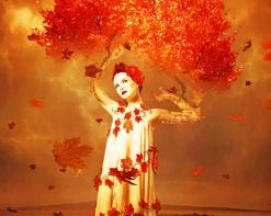 Autumn Fantasy Girl paint by number