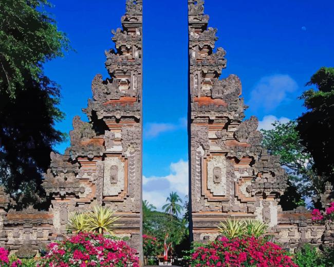Bali Handara Gate paint by number