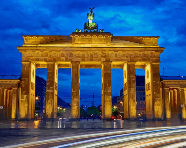 Brandenburg Gate Berlin paint by number