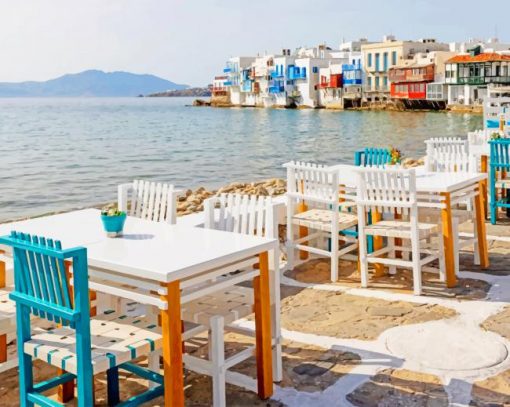 The Greek Mykonos Island Of Greece paint by numbers