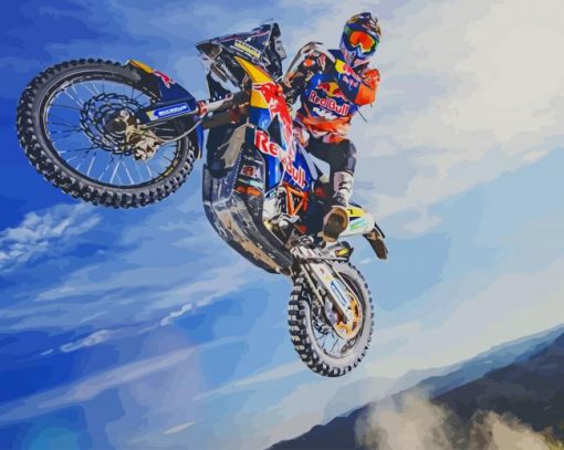 KTM 450 Rally Jump paint by number