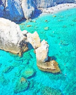 Lalaria White Pebble Beach Of Greece