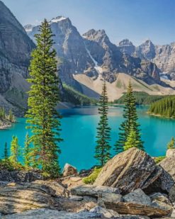 Moraine Lake Of Canada paint by numbers