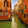 Narrow Water Canal Traditional Buildings Venice Italy paint by numbers