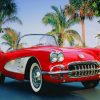 Red Chevrolet Corvette paint by number