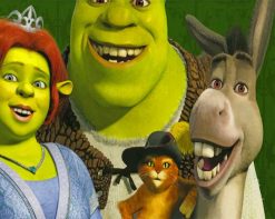 Shrek And The Family paint by numbers