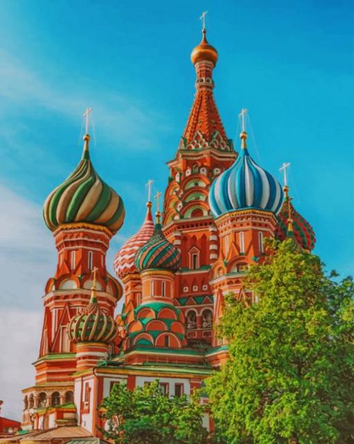 St Basil's Cathedral paint by numbers