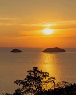 Seascape Of A Sunset In An Island Of Thailand paint by numbers