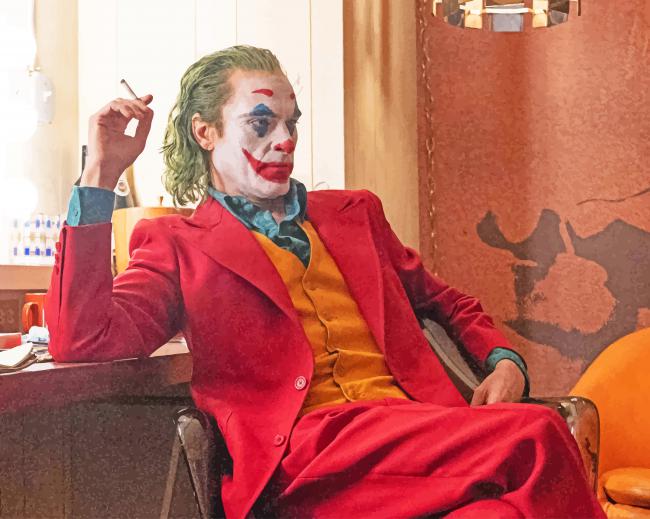 The Joker Role Joaquin Phoenix paint by numbers