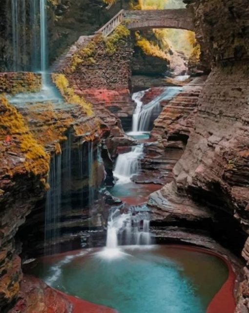 Watkins Glen State Park paint by numbers