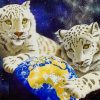 White Tigers In Space paint by number