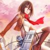 Anime Character Mikasa Ackerman paint by number