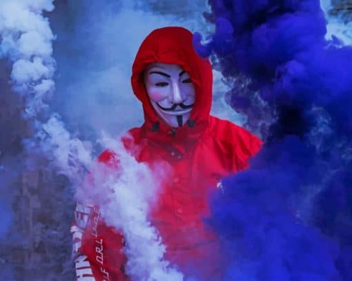 Anonymous In Smoke paint by number