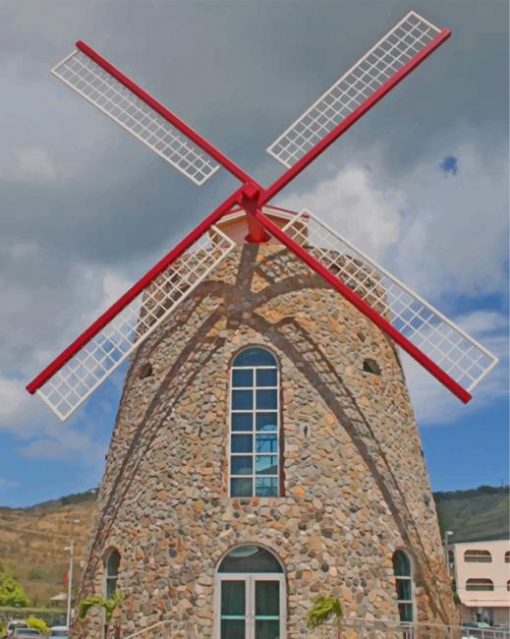 Beautiful Windmill paint by numbers