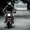 Black And White Motorcyclist paint by number