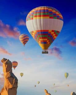Color Splash Hot Air Balloon paint by numbers