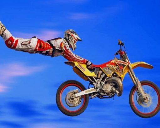Dirt Bike Jump paint by number