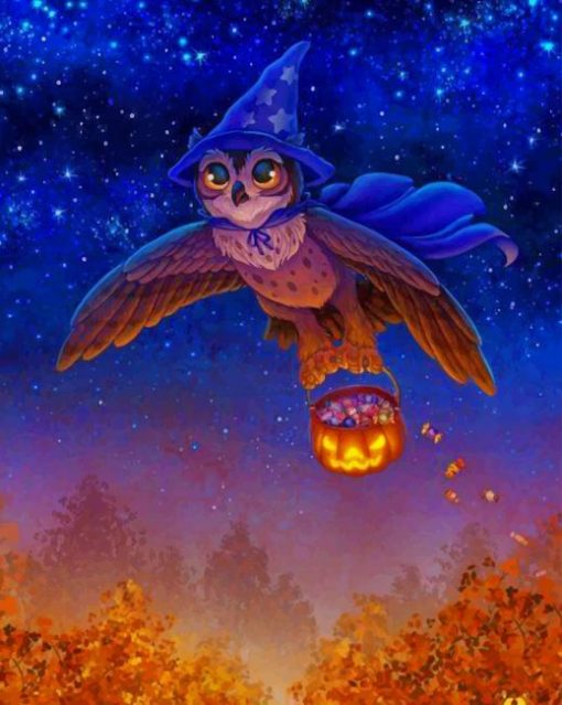 Halloween Owl paint by numbers