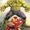 Hulk And Iron Man paint by numbers