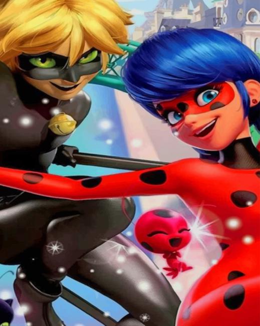Ladybug And Cat Noir - NEW Paint By Numbers - Paint by numbers for adult