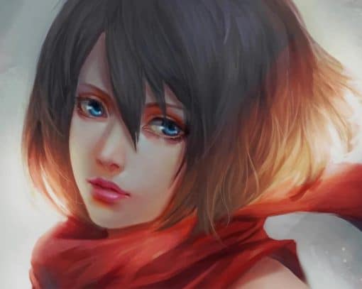 Mikasa Attack On Titan paint by number