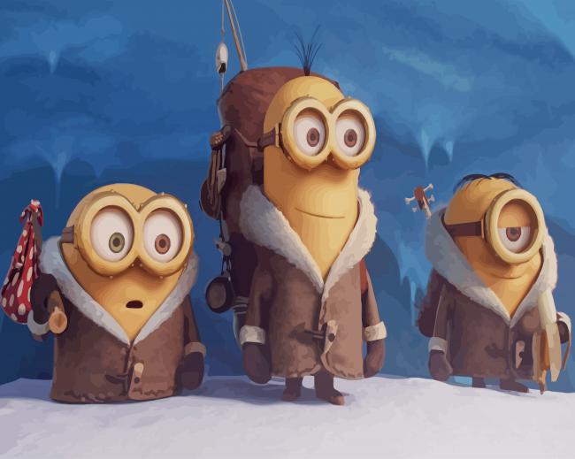 Minions Winter paint by number