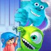 Monsters Inc Sully And Boo paint by numbers