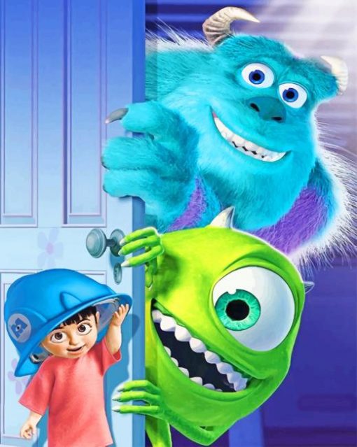 Monsters Inc Sully And Boo paint by numbers