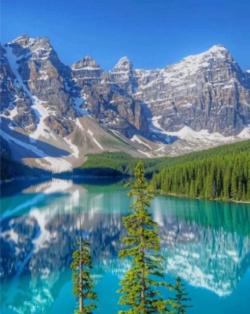 Moraine Lake Banff National Park of Canada paint by numbers