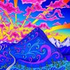 Nature Mountain Trippy Art paint by number