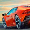 Orange Lamborghini Huracan Evo paint by numbers