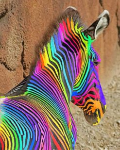 Rinbow Zebra paint by numbers