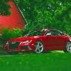Red Audi RS7 paint by number