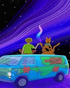 Scooby Doo and Shaggy Smoking paint by numbers