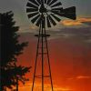 Silhouette Of Windmill paint by numbers