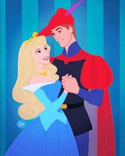 Sleeping Beauty And Prince Charming paint by numbers